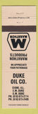 Matchbook Cover - Marathon oil gas Duke Oil Cisne IL