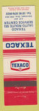 Matchbook Cover - Texaco oil gas Stanstead QC