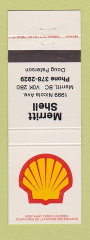 Matchbook Cover - Shell oil gas Merritt BC