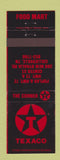 Matchbook Cover - Texaco oil gas Collierville TN