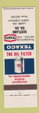 Matchbook Cover - Texaco oil gas Scotland Laurel Hill NC
