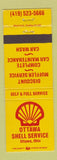 Matchbook Cover - Shell oil gas Ottawa ON