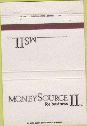 Matchbook Cover - Money Source II for business 40 Strike