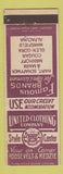 Matchbook Cover - United Clothing Company Chicago IL Hart Schaffner Marx