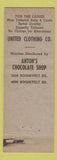 Matchbook Cover - United Clothing Company Chicago IL Hart Schaffner Marx