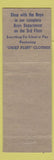 Matchbook Cover - Cawford Zimmerman Men's Clothes Flint MI