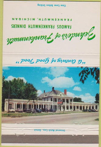 Matchbook Cover - Zehnder's Frankenmuth MI 40 Strike