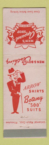 Matchbook Cover - Men's Apparel Shop Clothes West Bend WI