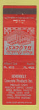 Matchbook Cover - Hemenway Concrete Products Albert Lea Austin MN