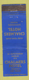Matchbook Cover - Chalmers Hotel Hutchinson KS WEAR