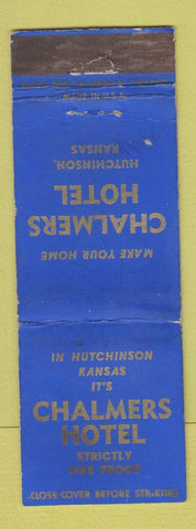 Matchbook Cover - Chalmers Hotel Hutchinson KS WEAR