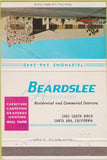 Matchbook Cover - Beardslee Santa Ana CA furniture 40 Strike