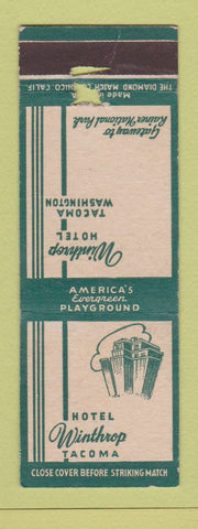 Matchbook Cover - Winthrop Hotel Tacoma WA PAPER LOSS