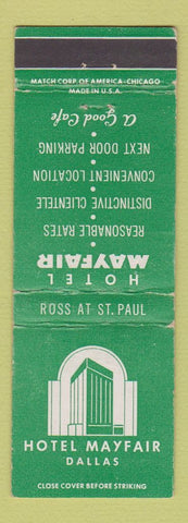 Matchbook Cover - Hotel Mayfair Dallas TX