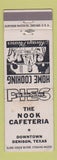 Matchbook Cover - Nook Cafeteria Denison TX WEAR