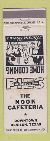 Matchbook Cover - Nook Cafeteria Denison TX WEAR