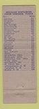 Matchbook Cover - Nook Cafeteria Denison TX WEAR