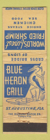 Matchbook Cover - Blue Heron Grill St Augustine FL WEAR