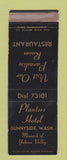 Matchbook Cover - Planters Hotel Sunnyside WA SAMPLE WEAR