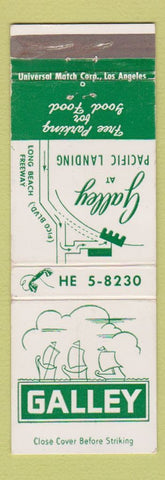Matchbook Cover - Galley Restaurant Los Angeles CA WEAR