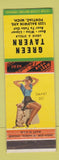 Matchbook Cover - Green Tavern Pontiac MI pinup