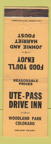 Matchbook Cover - Ute Pass Drive Inn Woodland Park Colorado