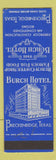Matchbook Cover - Burch Hotel Breckenridge TX SAMPLE