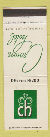 Matchbook Cover - Crown Hotel Providence RI