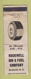 Matchbook Cover - Rockwell Gin Fuel Rockwell NC WORN