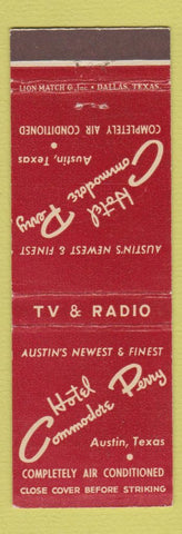 Matchbook Cover - Hotel Commodore Perry Austin TX