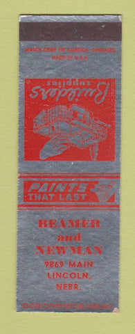 Matchbook Cover - Beamer and Newman Lumber Lincoln NE SAMPLE