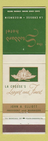 Matchbook Cover - Stoddard Hotel La Crosse WI