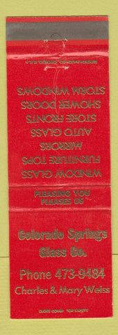 Matchbook Cover - Colorado Springs Glass Company
