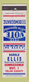 Matchbook Cover - Harold Ellis Commissioner Election Teller County Colorado WEAR