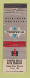 Matchbook Cover - International Harvester Tractors Cripple Creek Colorado WORN