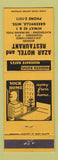 Matchbook Cover - Azar Motel Restaurant Greenville MS