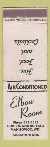 Matchbook Cover - Elbow Room Manitowoc WI WEAR