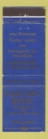 Matchbook Cover - Page Boy Motel Page AZ WEAR