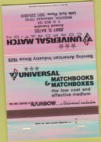 Matchbook Cover - Universal Match Corp Jerry Bates Kingston AR 40 Strike