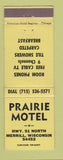 Matchbook Cover - Prairie Motel Merrill WI
