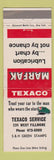 Matchbook Cover - Texaco oil gas Marfak Colorado Springs?