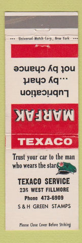 Matchbook Cover - Texaco oil gas Marfak Colorado Springs?