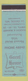Matchbook Cover - Guest House La Crosse WI