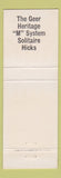Matchbook Cover - Bollinger Mobile Homes Pueblo Colorado Springs