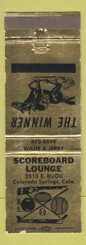 Matchbook Cover - Scoreboard Lounge Colorado Springs WEAR