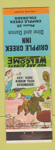 Matchbook Cover - Cripple Creek Inn Colorado hillbilly