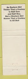 Matchbook Cover - Cripple Creek Inn Colorado hillbilly