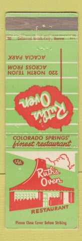 Matchbook Cover - Ruth's Oven Colorado Springs