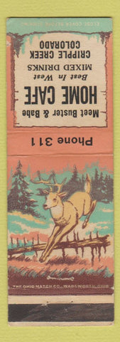 Matchbook Cover - Home Cafe Cripple Creek Colorado