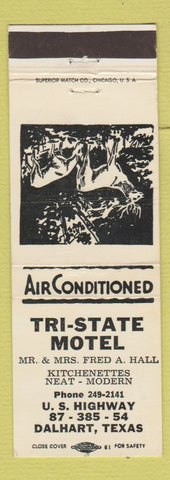 Matchbook Cover - Tri State Motel Dalhart TX